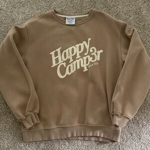 Happy Camper Tan Crewneck Sweatshirt